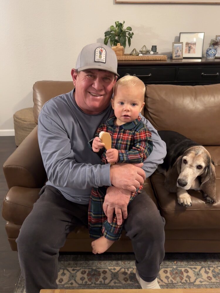 Brian, owner of Brian Boiler Works, at home with family